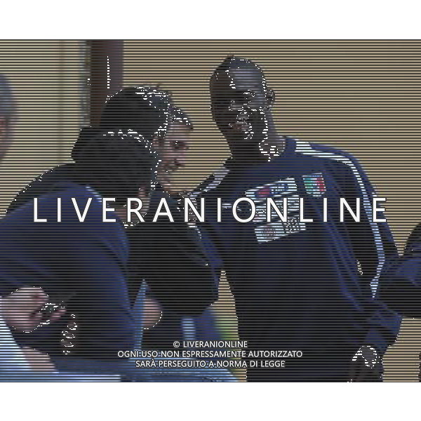 Raduno Nazionale Italiana Firenze - 09.10.2012 Allenamento Nella Foto:balotelli mario materazzi marco /Ph.Vitez-Ag. Aldo Liverani