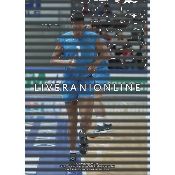 MASNAGO (VA) 9/8/2004 PALAIGNIS ULTIMI ALLENAMENTI DELLA NAZIONALE DI PALLAVOLO PRIMA DELLA PARTENZA PER LE OLIMPIADI DI ATENE NELLA FOTO LUIGI MASTRANGELO FOTO MARIO ROMANO/AG ALDO LIVERANI 