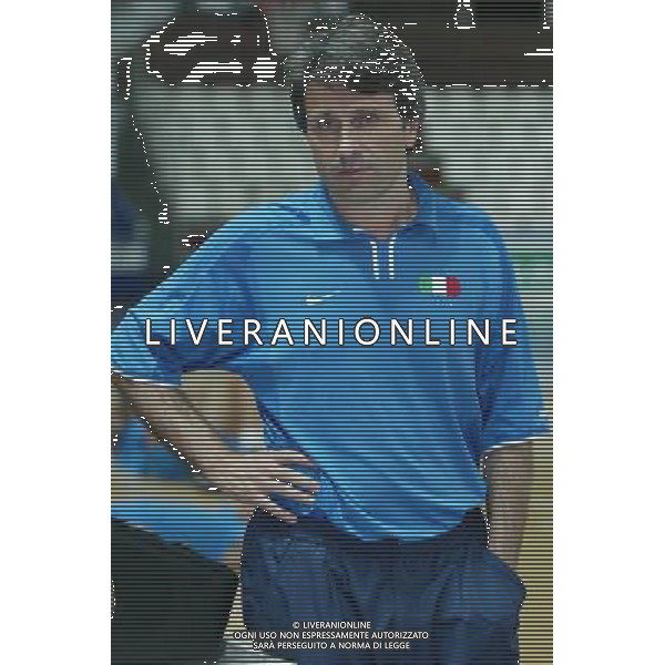MASNAGO (VA) 9/8/2004 PALAIGNIS ULTIMI ALLENAMENTI DELLA NAZIONALE DI PALLAVOLO PRIMA DELLA PARTENZA PER LE OLIMPIADI DI ATENE NELLA FOTO L\' ALLENATORE GIAMPAOLO MONTALI FOTO MARIO ROMANO/AG ALDO LIVERANI 