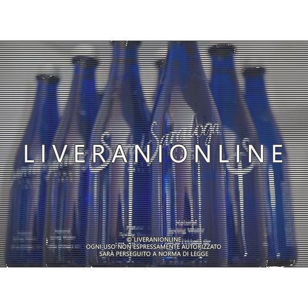 Bottles of Saratoga Spring Water from upstate New York are seen in a refrigerator in New York on Saturday, October 6, 2012. (å Richard B. Levine) ©photoshot/AGENZIA ALDO LIVERANI SAS - ITALY ONLY - EDITORIAL USE ONLY