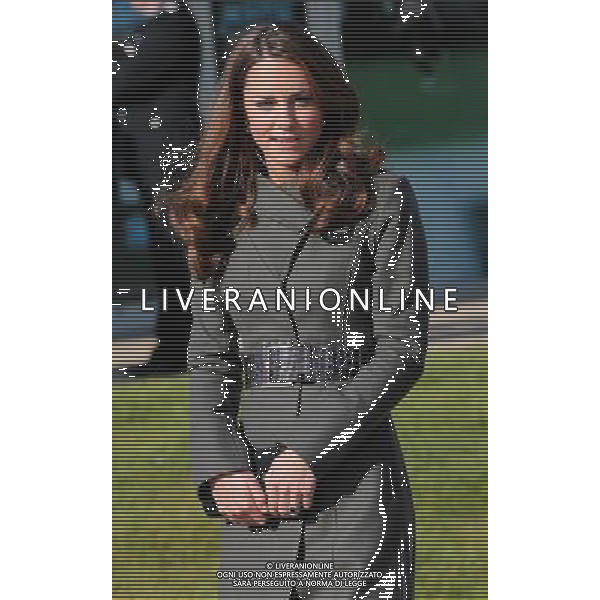 BURTON-UPON-TRENT, ENGLAND - OCTOBER 09: Catherine, Duchess of Cambridge attends the official launch of The Football Association\'s National Football Centre at St George\'s Park on October 9, 2012 in Burton-upon-Trent, England. ©photoshot/AGENZIA ALDO LIVERANI SAS - ITALY ONLY - REALI INGLESI: Il principe William e la moglie Kate Middleton alla presentazione ufficiale di The Football Association National Football Centre al Parco di San Giorgio a Burton upon Trent, Inghilterra 09/10/2012. 