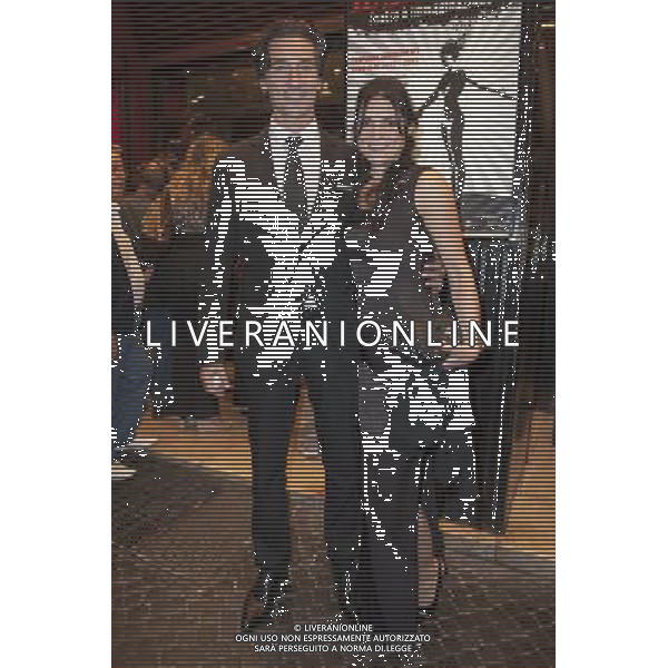 Roma - 09/10/2012 - Teatro Sistina - Prima nazionale del musical \' W Zorro \' di Stefano D\'Orazio e musiche di Roby Facchinetti - nella foto: Stefano Pantano e la compagna Lucia å© Fabrizio Corradetti - Ag. Aldo Liverani sas