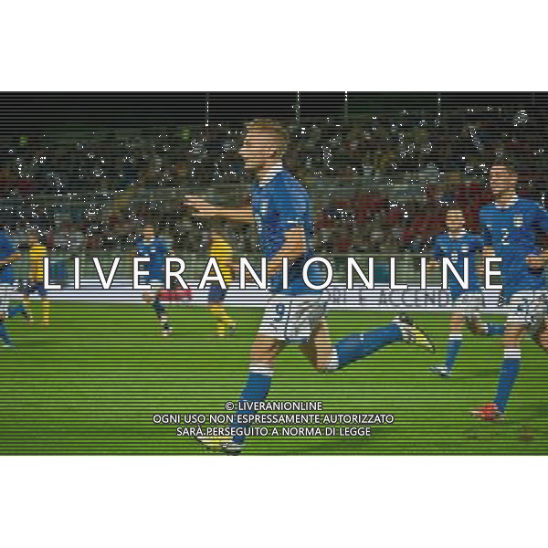 PESCARA 12/10/2012 - QUALIFICAZIONE EUROPEI UNDER 21 - GARA DI ANDATA PLAY OFF. INCONTRO ITALIA - SVEZIA - NELLA FOTO IL GOAL DI CIRO IMMOBILE DELL\'ITALIA FOTO DI LORETO/LIVERANI AG ALDO LIVERANI S A S