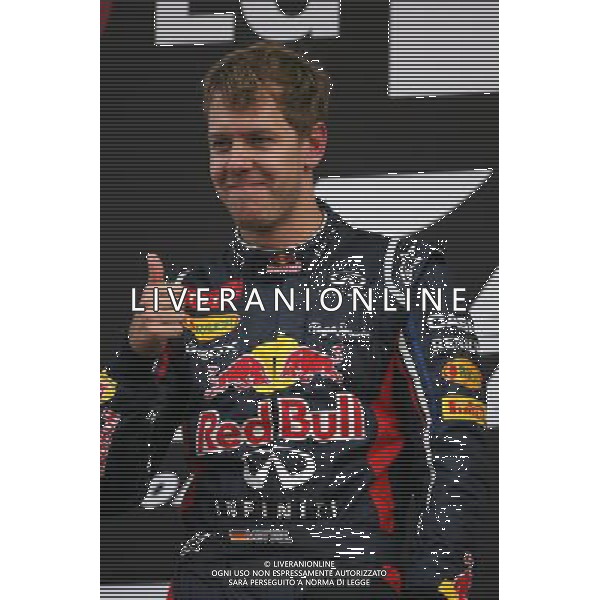 Sebastian Vettel (GER), Red Bull Racing 14.10.2012. Formula 1 World Championship, Rd 16, Korean Grand Prix, Yeongam, Korea, Race Day - www.xpbimages.com, EMail: requests@xpbimages.com - copy of publication required for printed pictures. Every used picture is fee-liable. © Copyright: Charniaux / XPB Images AG ALD LIVERANI S A S ONLY ITALY