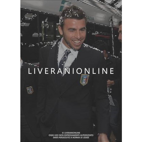 MILANO STAZIONE CENTRALE 15/10/2012 ARRIVO NAZIONALE ITALIANA DI CALCIO PER L\'INCONTRO CON LA DANIMARCA QUALIF BRASILE 2014 NELLA FOTO ANDREA BARZAGLI FOTO MARIO ROMANO-AG ALDO LIVERANI S A S