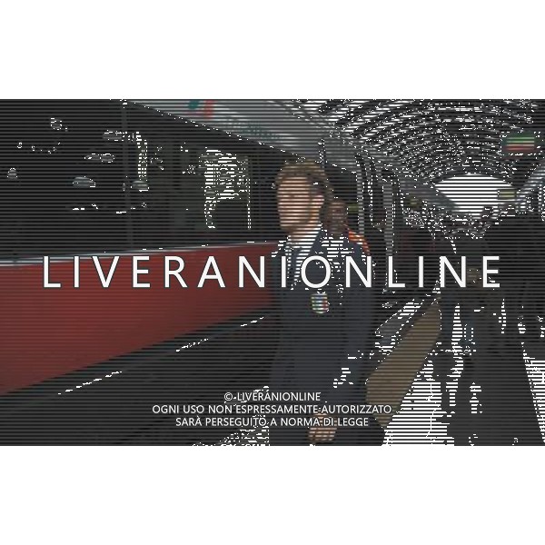 MILANO STAZIONE CENTRALE 15/10/2012 ARRIVO NAZIONALE ITALIANA DI CALCIO PER L\'INCONTRO CON LA DANIMARCA QUALIF BRASILE 2014 NELLA FOTO ALESSANDRO DIAMANTI FOTO MARIO ROMANO-AG ALDO LIVERANI S A S