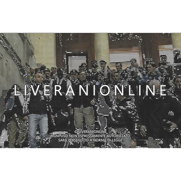 MILANO STAZIONE CENTRALE 15/10/2012 ARRIVO NAZIONALE ITALIANA DI CALCIO PER L\'INCONTRO CON LA DANIMARCA QUALIF BRASILE 2014 NELLA FOTO NAZIONALE ITALIANA FOTO MARIO ROMANO-AG ALDO LIVERANI S A S