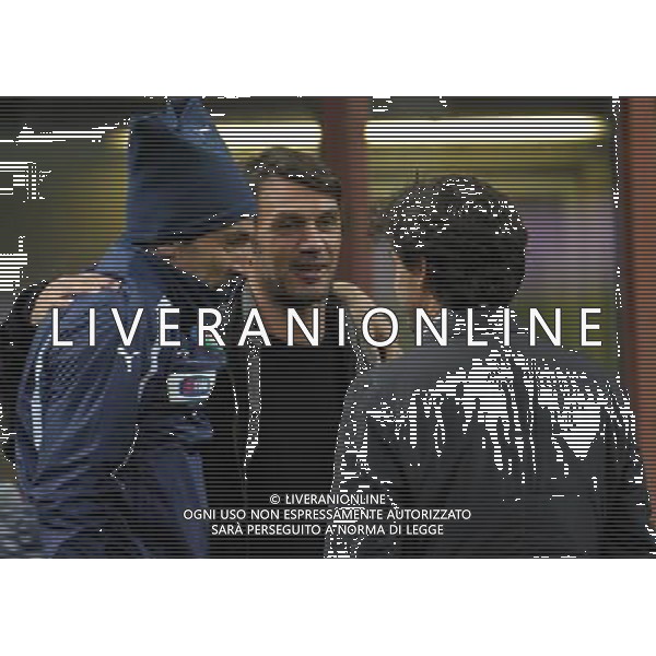 MILANO 15/10/2012 STADIO MEAZZA ALLENAMENTO DELLA NAZIONALE ITALIANA DI CALCIO NELLA FOTO BUFFON, MALDINI ED ALBERTINI FOTO ROMANO/AG ALDO LIVERANI