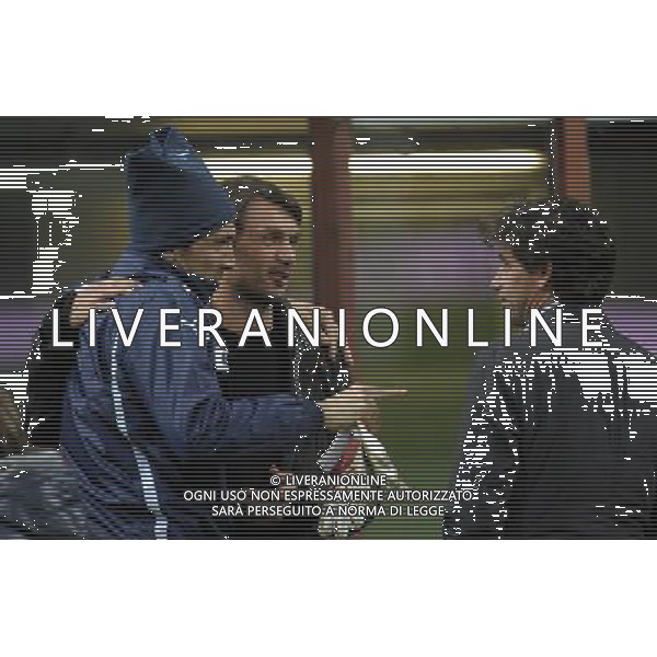 MILANO 15/10/2012 STADIO MEAZZA ALLENAMENTO DELLA NAZIONALE ITALIANA DI CALCIO NELLA FOTO BUFFON, MALDINI ED ALBERTINI FOTO ROMANO/AG ALDO LIVERANI