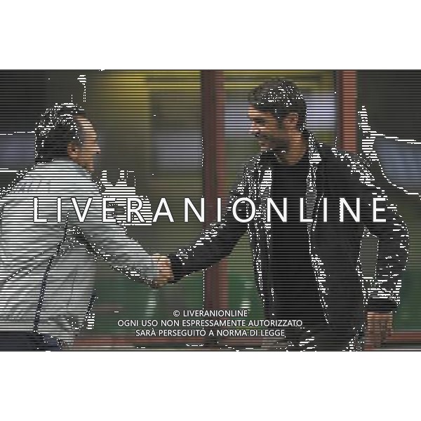 MILANO 15/10/2012 STADIO MEAZZA ALLENAMENTO DELLA NAZIONALE ITALIANA DI CALCIO NELLA FOTO PRANDELLI-MALDINI FOTO ROMANO/AG ALDO LIVERANI