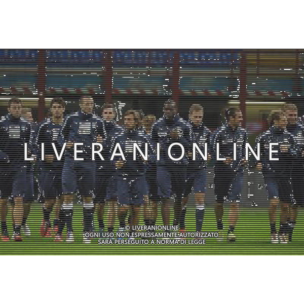 MILANO 15/10/2012 STADIO MEAZZA ALLENAMENTO DELLA NAZIONALE ITALIANA DI CALCIO NELLA FOTO PIRLO-BALOTELLI FOTO ROMANO/AG ALDO LIVERANI