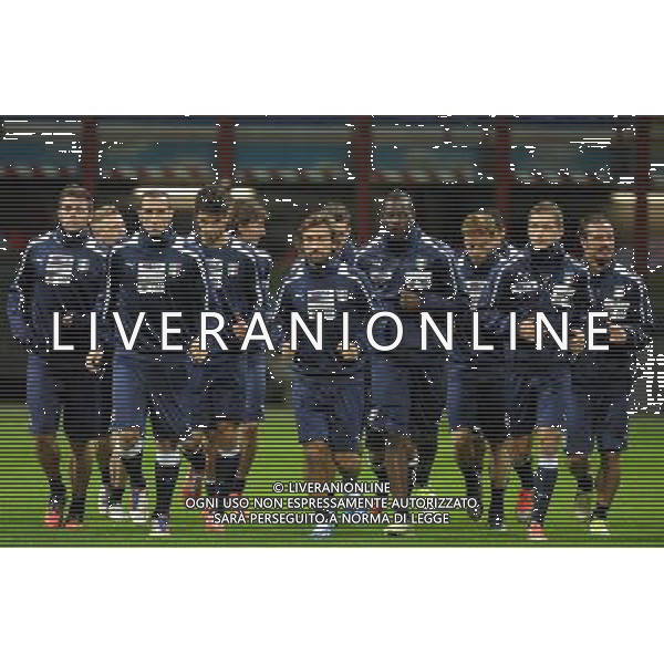 MILANO 15/10/2012 STADIO MEAZZA ALLENAMENTO DELLA NAZIONALE ITALIANA DI CALCIO NELLA FOTO PIRLO-BALOTELLI FOTO ROMANO/AG ALDO LIVERANI