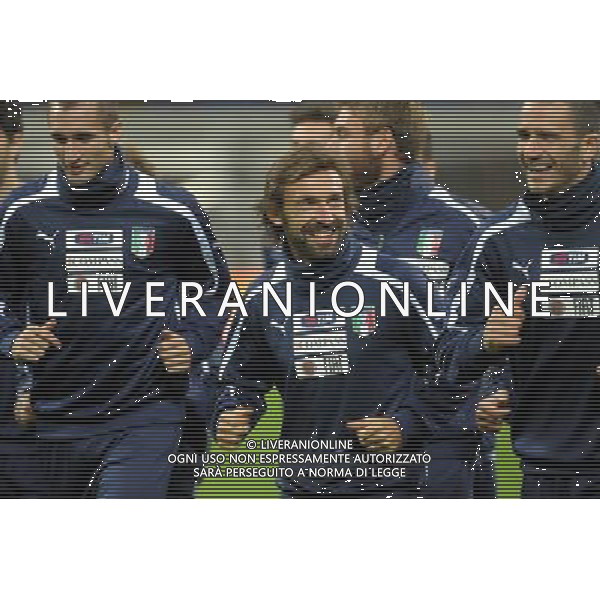MILANO 15/10/2012 STADIO MEAZZA ALLENAMENTO DELLA NAZIONALE ITALIANA DI CALCIO NELLA FOTO PIRLO FOTO ROMANO/AG ALDO LIVERANI