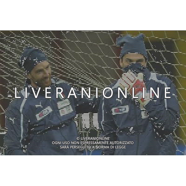 MILANO 15/10/2012 STADIO MEAZZA ALLENAMENTO DELLA NAZIONALE ITALIANA DI CALCIO NELLA FOTO DE SANCTIS-BUFFON FOTO ROMANO/AG ALDO LIVERANI