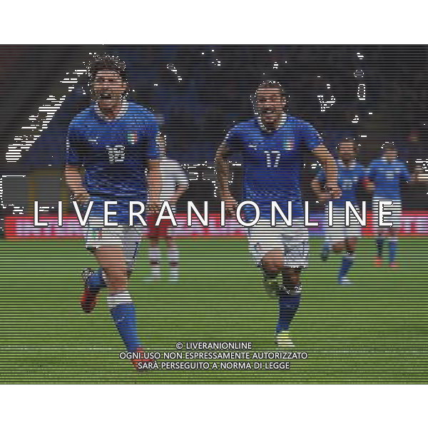 Qualificazioni ai Campionati Mondiali di Calcio Brasile FIFA 2014 Gruppo B Milano- 16.10.2012 Italia-Danimarca Nella Foto:montolivo esulta /Ph.Vitez-Ag. Aldo Liverani