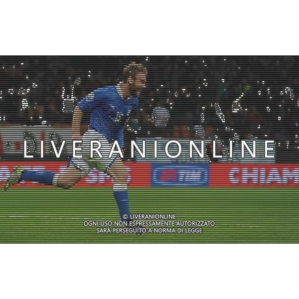 Qualificazioni ai Campionati Mondiali di Calcio Brasile FIFA 2014 Gruppo B Milano- 16.10.2012 Italia-Danimarca Nella Foto:de rossi esulta /Ph.Vitez-Ag. Aldo Liverani