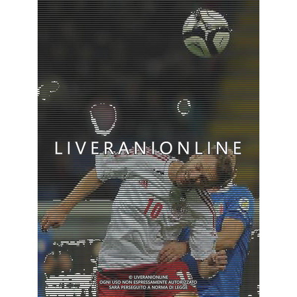 Qualificazioni ai Campionati Mondiali di Calcio Brasile FIFA 2014 Gruppo B Milano- 16.10.2012 Italia-Danimarca Nella Foto:rommedahl balzaretti /Ph.Vitez-Ag. Aldo Liverani