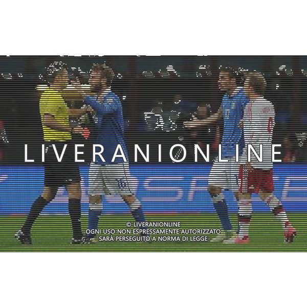 Qualificazioni ai Campionati Mondiali di Calcio Brasile FIFA 2014 Gruppo B Milano- 16.10.2012 Italia-Danimarca Nella Foto:osvaldo espulso /Ph.Vitez-Ag. Aldo Liverani