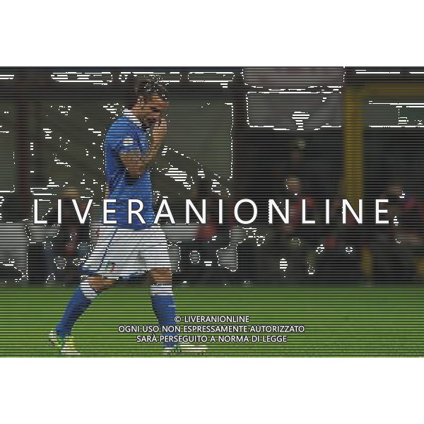 Qualificazioni ai Campionati Mondiali di Calcio Brasile FIFA 2014 Gruppo B Milano- 16.10.2012 Italia-Danimarca Nella Foto:osvaldo espulso /Ph.Vitez-Ag. Aldo Liverani