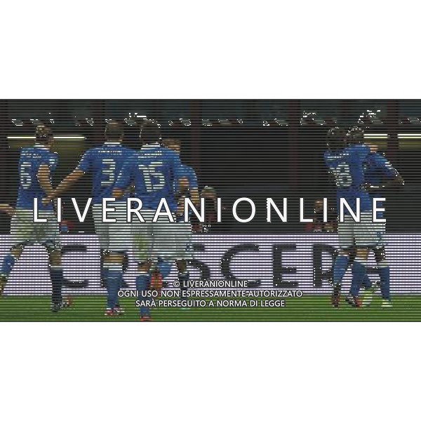 Qualificazioni ai Campionati Mondiali di Calcio Brasile FIFA 2014 Gruppo B Milano- 16.10.2012 Italia-Danimarca Nella Foto:balotelli esulta /Ph.Vitez-Ag. Aldo Liverani