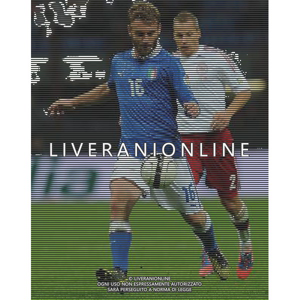 Qualificazioni ai Campionati Mondiali di Calcio Brasile FIFA 2014 Gruppo B Milano- 16.10.2012 Italia-Danimarca Nella Foto:de rossi /Ph.Vitez-Ag. Aldo Liverani