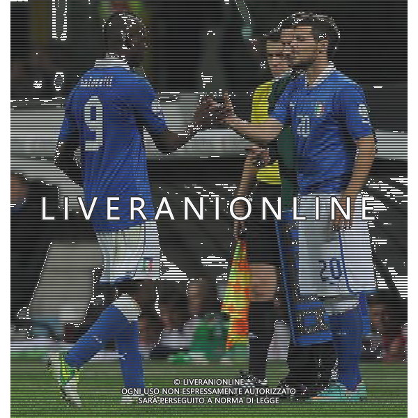 Qualificazioni ai Campionati Mondiali di Calcio Brasile FIFA 2014 Gruppo B Milano- 16.10.2012 Italia-Danimarca Nella Foto:sostituzione balotelli destro /Ph.Vitez-Ag. Aldo Liverani