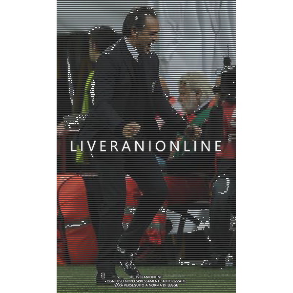 Qualificazioni ai Campionati Mondiali di Calcio Brasile FIFA 2014 Gruppo B Milano- 16.10.2012 Italia-Danimarca Nella Foto:prandelli esulta al fischio finale /Ph.Vitez-Ag. Aldo Liverani