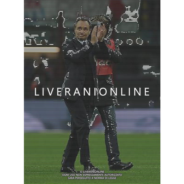 Qualificazioni ai Campionati Mondiali di Calcio Brasile FIFA 2014 Gruppo B Milano- 16.10.2012 Italia-Danimarca Nella Foto:esultanza finale prandelli /Ph.Vitez-Ag. Aldo Liverani