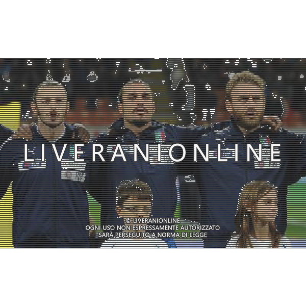 Qualificazioni ai Campionati Mondiali di Calcio Brasile FIFA 2014 Gruppo B Milano- 16.10.2012 Italia-Danimarca Nella Foto:Balzaretti Federico-Osvaldo Pablo Daniel-De Rossi Daniele /Ph.Vitez-Ag. Aldo Liverani