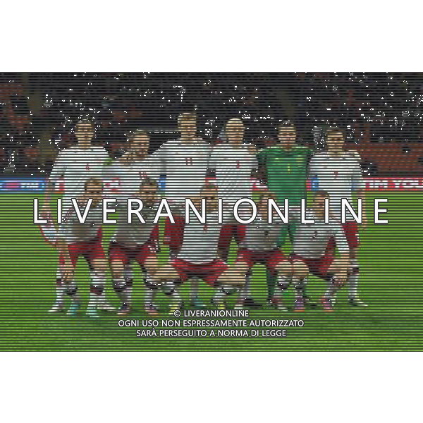 Italia-Danimarca Qualificazioni ai Campionati Mondiali di Calcio Brasile FIFA 2014 Gruppo B Milano- 16.10.2012 NELLA FOTO : FORMAZIONE DANIMARCA AGGER-ROMMENDAHL-BENDTNER-KJAER-ANDERSEN-KVIST ERIKSEN-SILBERBAUER-JACOBSEN-KROHN DEHLI-STOKHOLM ©Ravezzani/AGENZIA ALDO LIVERANI SAS