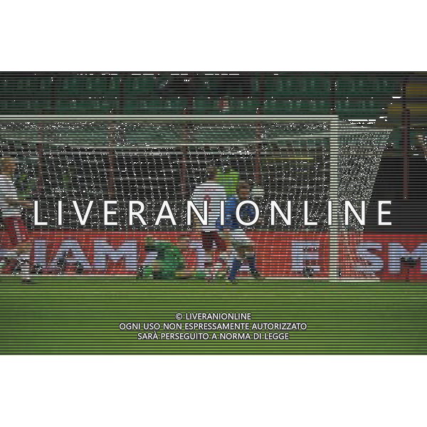 Italia-Danimarca Qualificazioni ai Campionati Mondiali di Calcio Brasile FIFA 2014 Gruppo B Milano- 16.10.2012 NELLA FOTO : IL GOL DI DANIELE DE ROSSI ©Ravezzani/AGENZIA ALDO LIVERANI SAS