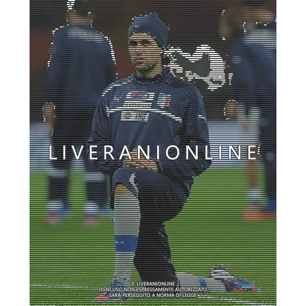 Qualificazioni ai Campionati Mondiali di Calcio Brasile FIFA 2014 Gruppo B Milano- 16.10.2012 Italia-Danimarca Nella Foto:Sirigu Salvatore /Ph.Vitez-Ag. Aldo Liverani