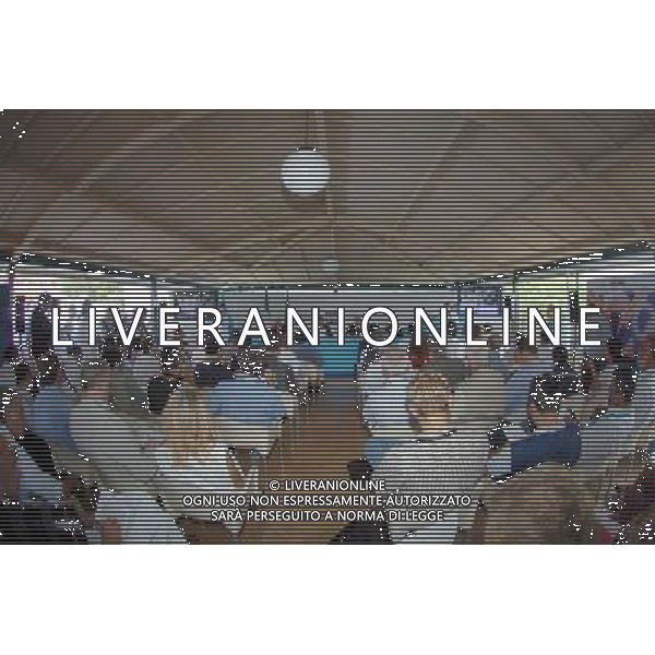 Atene 12 / 08 / 2004 Olimpiadi 2004 Casa Italia Conferenza stampa di Petrucci Giovanni ( Presidente CONI ) e Pagnozzi Raffaele ( Capo della missione italiana ) ph Marco Luzzani / Ag Aldo Liverani s.a.s.