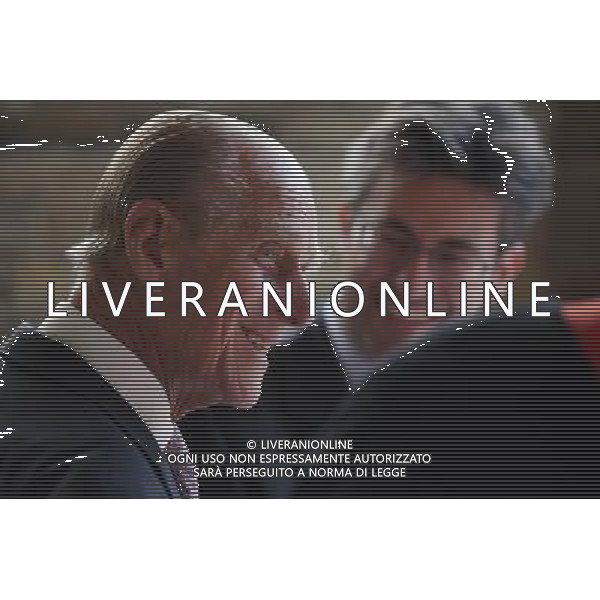 LONDON, ENGLAND - OCTOBER 17: Prince Philip, Duke of Edinburgh (L) speaks with Ptolemy Dean, the \'Surveyor of the Fabric\' at Westminster Abbey as he officially opens the new Cellarium cafe at Westminster Abbey on October 17, 2012 in London, England. During his visit to the Abbey the Duke of Edinburgh received a tour of the new Cellarium Cafe, the shop and kitchens, meeting staff, college members and leading donors to Westminster Abbey. ©PHOTOSHOT/AGENZIA ALDO LIVERANI SAS - ITALY ONLY - REALI INGLESI: Il principe Filippo duca di Edimburgo all\'apertura ufficiale del nuovo Cellarium caffe\' nell\'Abbazia di Westminster il 17 ottobre 2012 a Londra, Inghilterra.