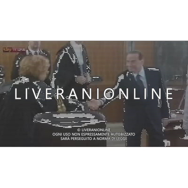 MILANO TRIBUNALE UDIENZA RUBY 19/10/2012 NELLA FOTO SILVIO BERLUSCONI STRINGE LA MANO AL PUBBLICO MINISTERO ILDA BOCCASSINI IMMAGINI TELEVISIVE DA SKY OBBLIGATORIO CITARE LA FONTE TELEVISIVA AG ALDO LIVERANI S A S