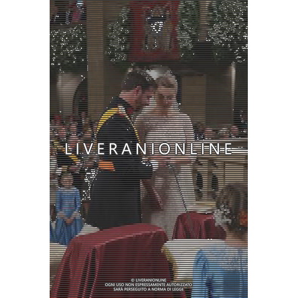 (121020) -- LUXEMBOURG, Oct. 20, 2012 () -- Luxembourg\'s Hereditary Grand Duke Guillaume (L) and Princess Stephanie (R) are seen during their religious wedding at the Cathedral of Our Lady of Luxembourg Oct. 20, 2012. (/Grand-Ducal Court of Luxembourg/Vic Fischbach) (bxq) ©photoshot/Agenzia Aldo Liverani Sas - ITALY ONLY - Matrimonio religioso tra il Granduca erede al trono di Lussemburgo Guillaume e la contessa Belga Stephanie de Lannoy nella Cattedrale di Nostra Signora di Lussemburgo 20 ottobre 2012.