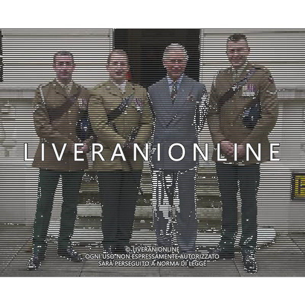 The Prince of Wales, Colonel-in-Chief, The Royal Dragoon Guards met members of the \' The Footsteps of Legends\' South Pole Expedition Team, Clarence House, London. INJURED DRAGOON\'S L/Cpl NICK WEBB Cpl ROBERT HARMER AND CAPT ADAM CROOKSHANK WITH PRINCE CHARLES The \' The Footsteps of Legends\' Expedition Team will include servicemen wounded in Afghanistan from The Prince\'s regiment, The Royal Dragoon Guards ©photoshot/AGENZIA ALDO LIVERANI SAS - ITALY ONLY - REALI INGLESI: Il Principe di Galles, Carlo d\'inghilterra incontra i membri del reggimento delle Guardie Reali Dragoon tra i quali il militari ferito in Afghanistan