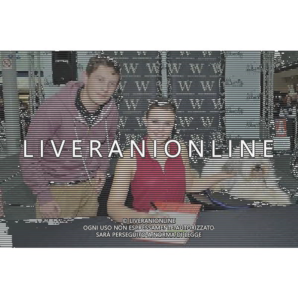 Britains\'s Got Talent Winners, Ashleigh Butler \' Pudsey with 17 year old Fan Luke Taylor from Dartford, Kent (who was first in the queue) at a signing for Waterstones of Pudsey\'s new autobiography \'Pudsey; My Autobiography\' at The Liberty Shopping Centre, Romford, Essex on Saturday 27th October 2012. /AGENZIA ALDO LIVERANI SAS/ITALY ONLY - EDITORIAL USE ONLY