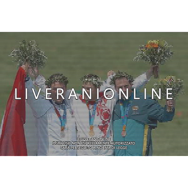 Atene 15-08-2004 Olimpiade 2004 shooting trap uomini nella foto pellielo giovanni, alexei alipov e Adam Vella ph marco luzzani/ag aldo liverani s.a.s.