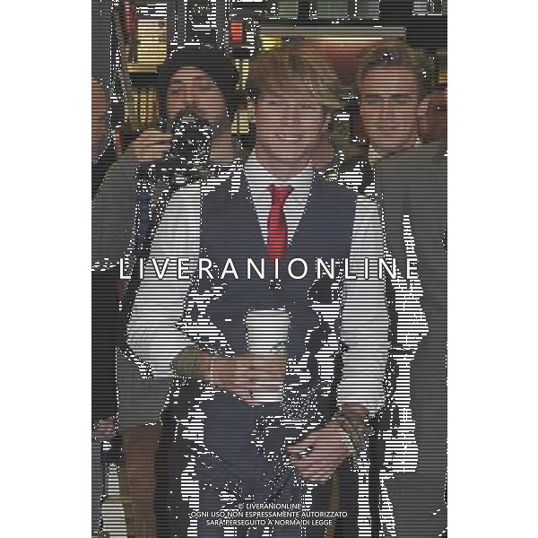 Tom Fletcher \' Dougie Poynter of McFly arrive for a signing of their new children\'s book \'The Dinosaur That Pooped Christmas\' at Waterstones, Bluewater Shopping Centre, Greenhithe, Kent on Thursday 1 November 2012. /AGENZIA ALDO LIVERANI SAS/ITALY ONLY - EDITORIAL USE ONLY