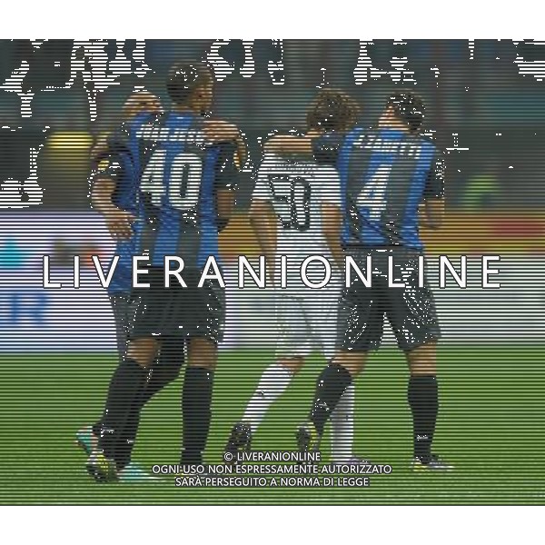 MILANO, 25-10-2012 / ©FOTO GIORGIO RAVEZZANI UEFA EUROPA LEAGUE INTER-PARTIZAN BELGRADO 1-0 NELLA FOTO : LAZAR MARKOVIC - JAVIER ZANETTI AG ALDO LIVERANI S A S