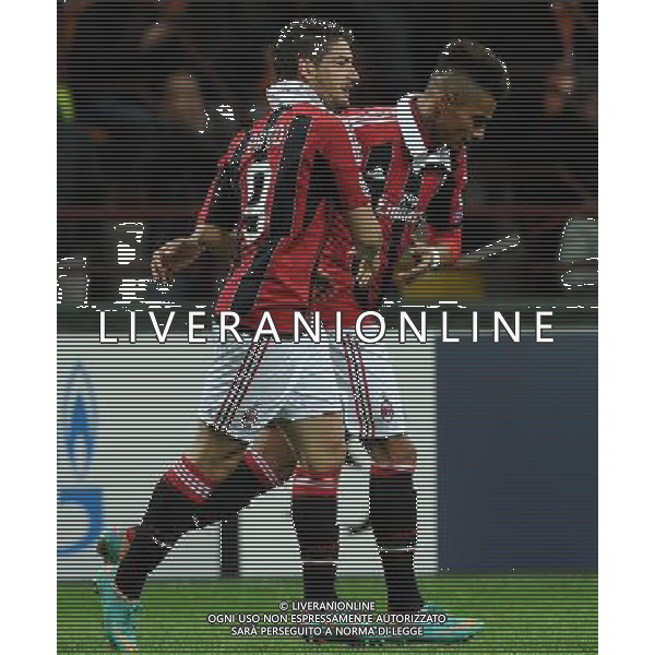 UEFA Champions League 2012/2013 Gruppo C Milano - 06.11.2012 Milan-Malaga Nella Foto:pato esulta con boateng /Ph.Vitez-Ag. Aldo Liverani