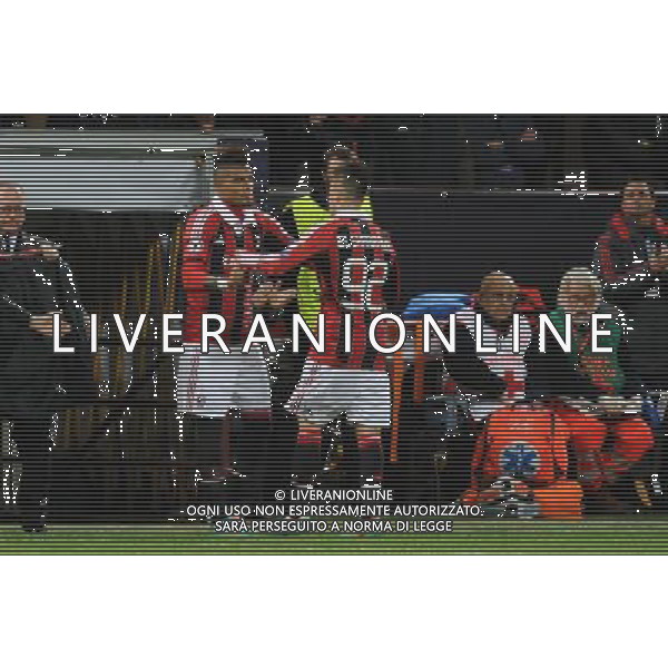 Milan - Malaga UEFA Champions League 2012/2013 Gruppo C Milano - 06.11.2012 NELLA FOTO : BOATENG E EL SHAARAWY SOSTITUZIONE ©RAVEZZANI/AGENZIA ALDO LIVERANI SAS