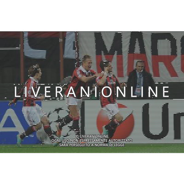 Milan - Malaga UEFA Champions League 2012/2013 Gruppo C Milano - 06.11.2012 NELLA FOTO : ESULTANZA DOPO IL GOL DI ALEXANDRE PATO ©RAVEZZANI/AGENZIA ALDO LIVERANI SAS