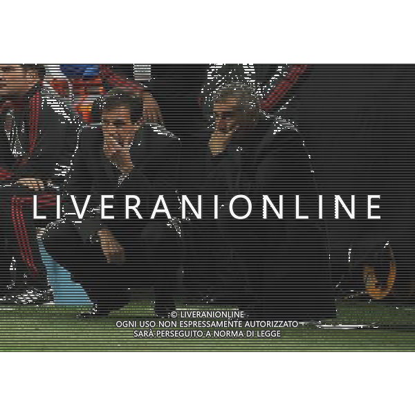 UEFA Champions League 2012/2013 Gruppo C Milano - 06.11.2012 Milan-Malaga Nella Foto:Allegri Massimiliano-Tassotti Mauro /Ph.Vitez-Ag. Aldo Liverani