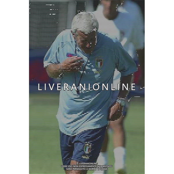RADUNO ALLENAMENTO DELLA NAZIONALE ITALIANA A COVERCIANO 16/08/2004 NELLA FOTO MARCELLO LIPPI FOTO GIANNI NUCCI/AG ALDO LIVERANI