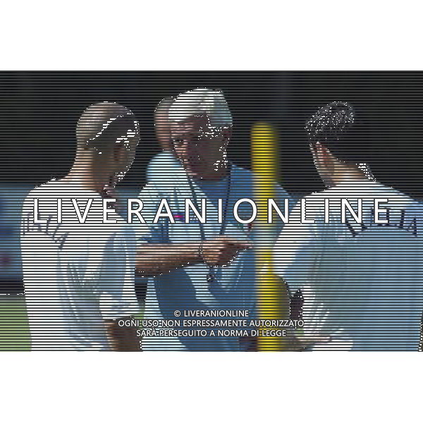 RADUNO ALLENAMENTO DELLA NAZIONALE ITALIANA A COVERCIANO 16/08/2004 NELLA FOTO MARCELLO LIPPI FOTO GIANNI NUCCI/AG ALDO LIVERANI