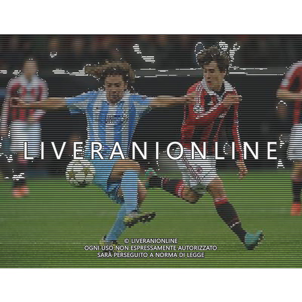 MILANO, 06-11-2012 / ©FOTO GIORGIO RAVEZZANI UEFA CHAMPIONS LEAGUE MILAN-MALAGA 1-1 NELLA FOTO : MANUEL ITURRA - BOJAN KRKIC AG ALDO LIVERANI S A S