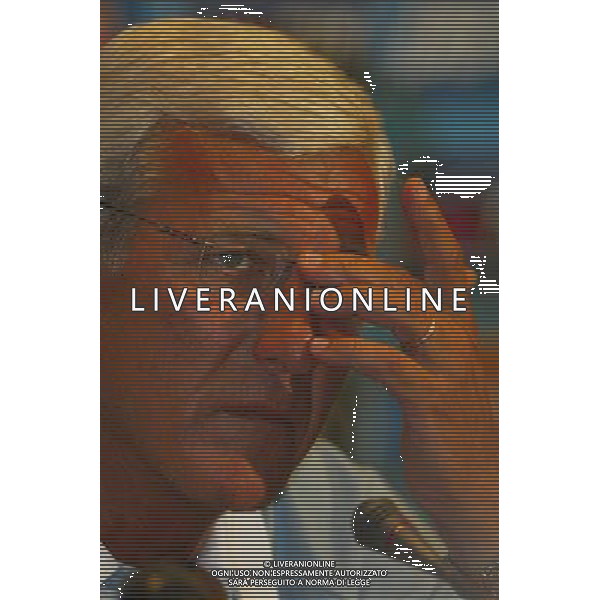 RADUNO ALLENAMENTO DELLA NAZIONALE ITALIANA A COVERCIANO 16/08/2004 NELLA FOTO MARCELLO LIPPI IN CONFERENZA STAMPA FOTO GIANNI NUCCI/AG ALDO LIVERANI