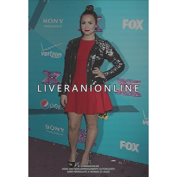 05 November 2012 - Beverly Hills, California - Demi Lovato. \'The X Factor\' Season 2 Finalists Party held at The Bazaar at The SLS Hotel Beverly Hills. Photo Credit: Russ Elliot/AdMedia /AGENZIA ALDO LIVERANI SAS/ITALY ONLY - EDITORIAL USE ONLY